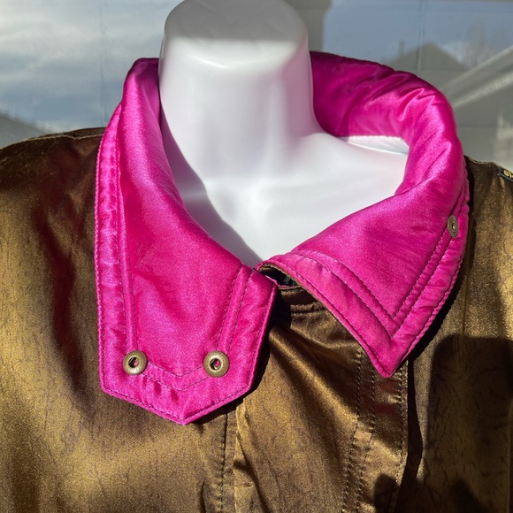 Skea vintage ski jumper brown pink lined used size 6 padded shoulders 90’s - Picture 5 of 14